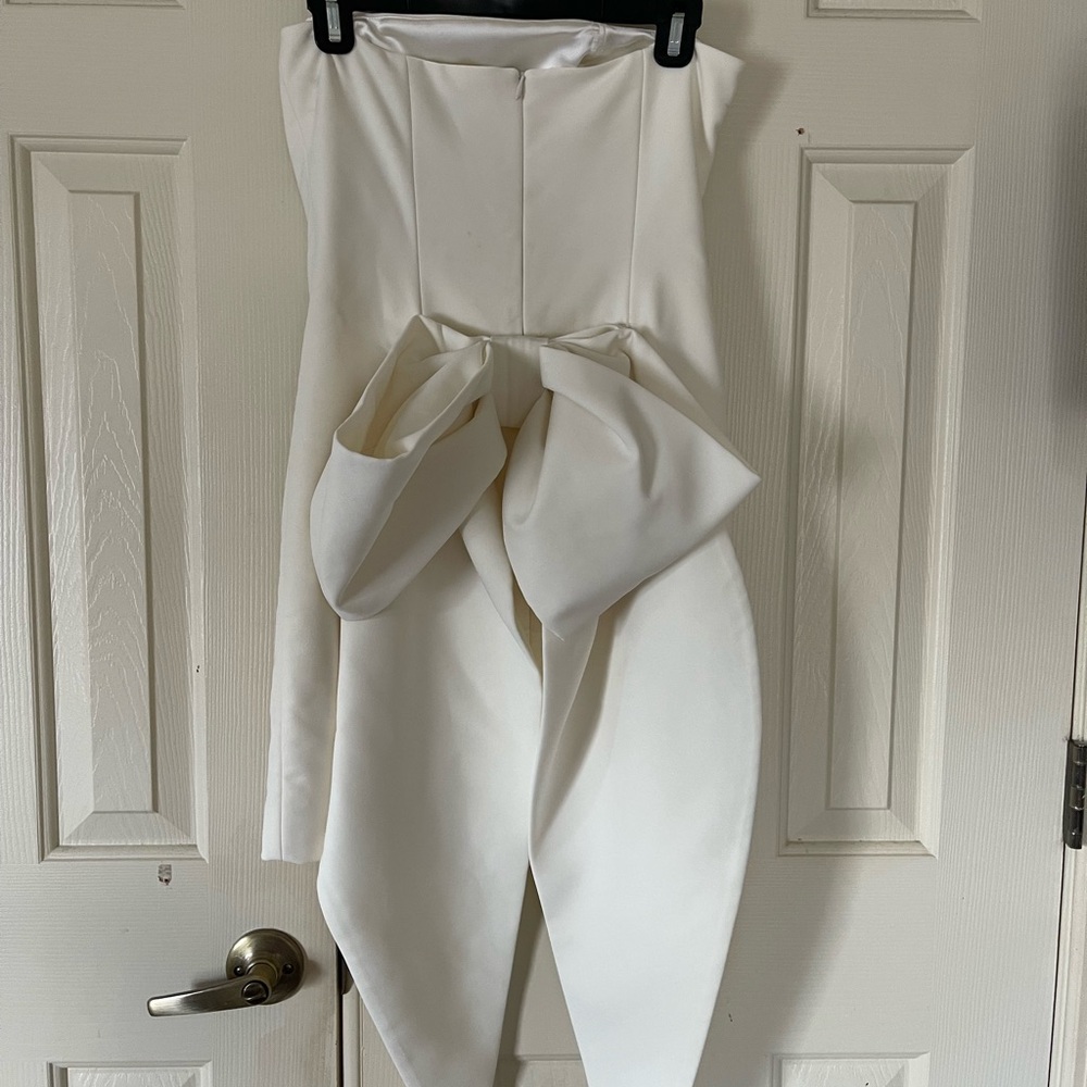 NADINE MERABI White Mini Dress